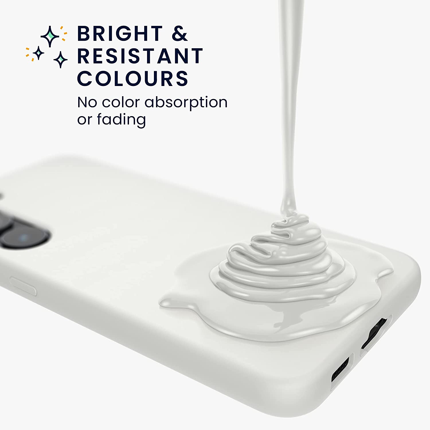 KW Samsung Galaxy S23 Θήκη Σιλικόνης Rubberized TPU - Matte White - 60273.48