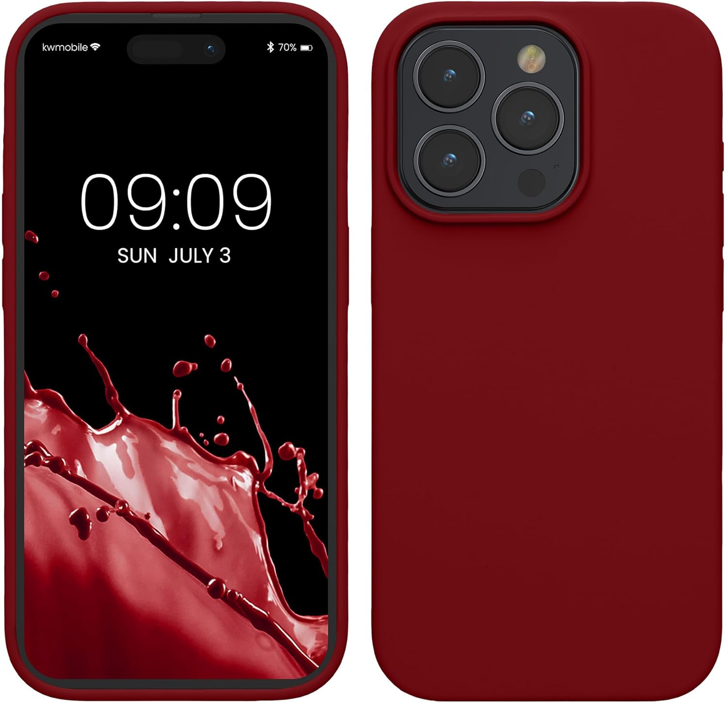 KW iPhone 15 Pro Θήκη Σιλικόνης Rubberized TPU - Rhubarb Red