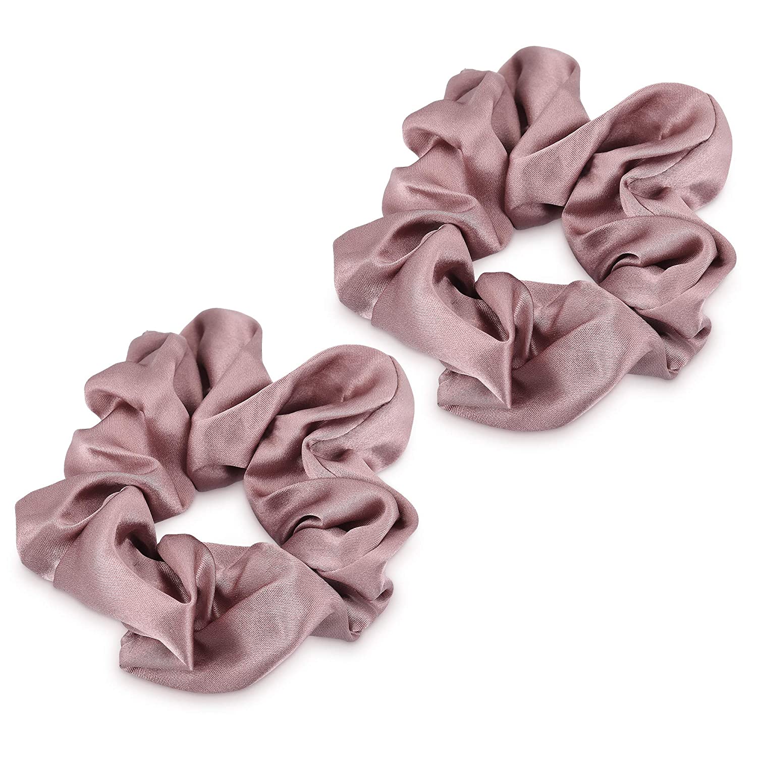 Navaris Σετ με 2 Μεταξωτά Scrunchies Λαστιχάκια Μαλλιών - Pink - 50258.02.33