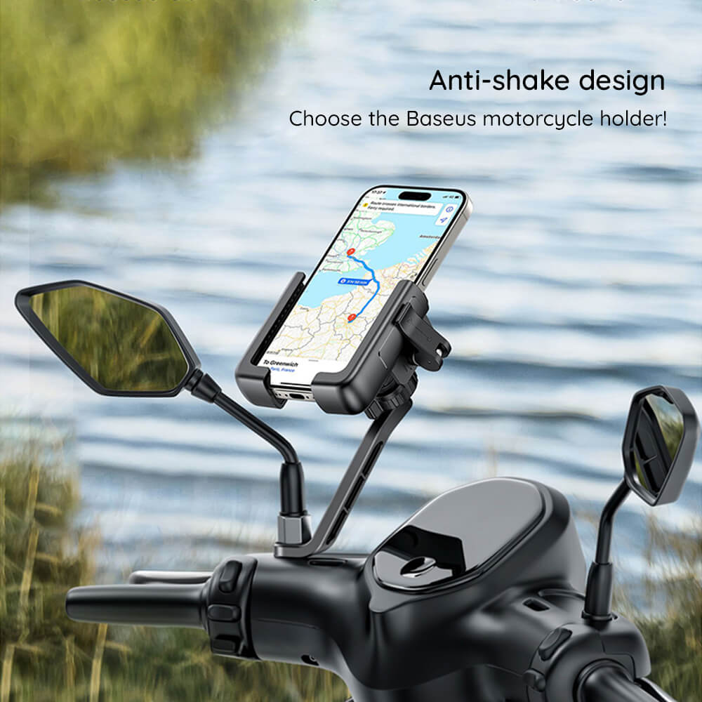 Baseus GoTrip - Universal Βάση Κινητού για Μοτοσυκλέτα - Cluster Black