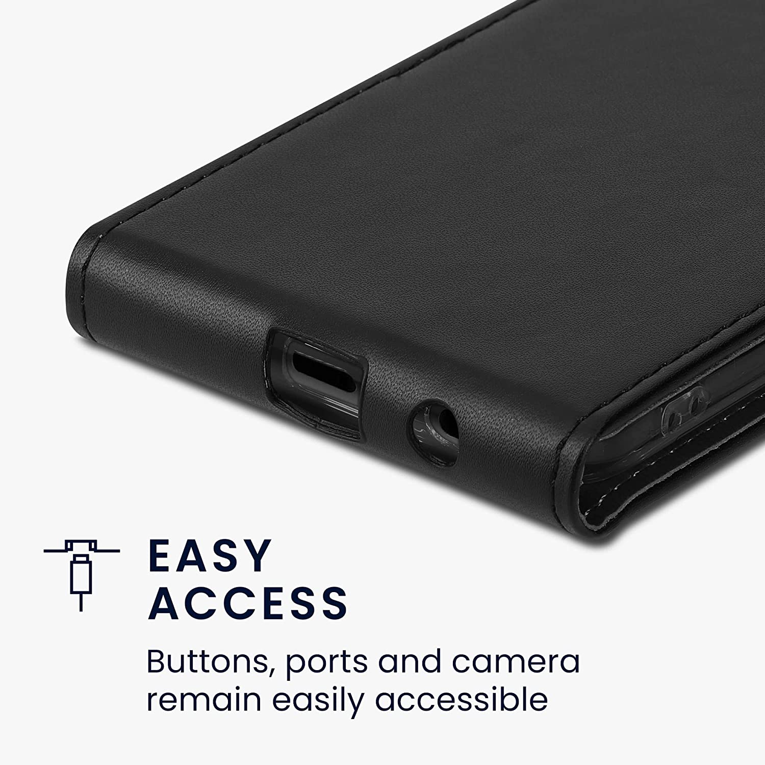 KW Samsung Galaxy A03s Θήκη Δερματίνη Flip - Black - 56520.01