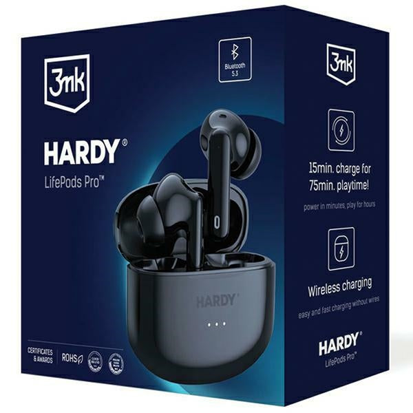 3MK Hardy LifePods Pro - Bluetooth 5.3 - Ασύρματα ακουστικά για Κλήσεις / Μουσική - Black