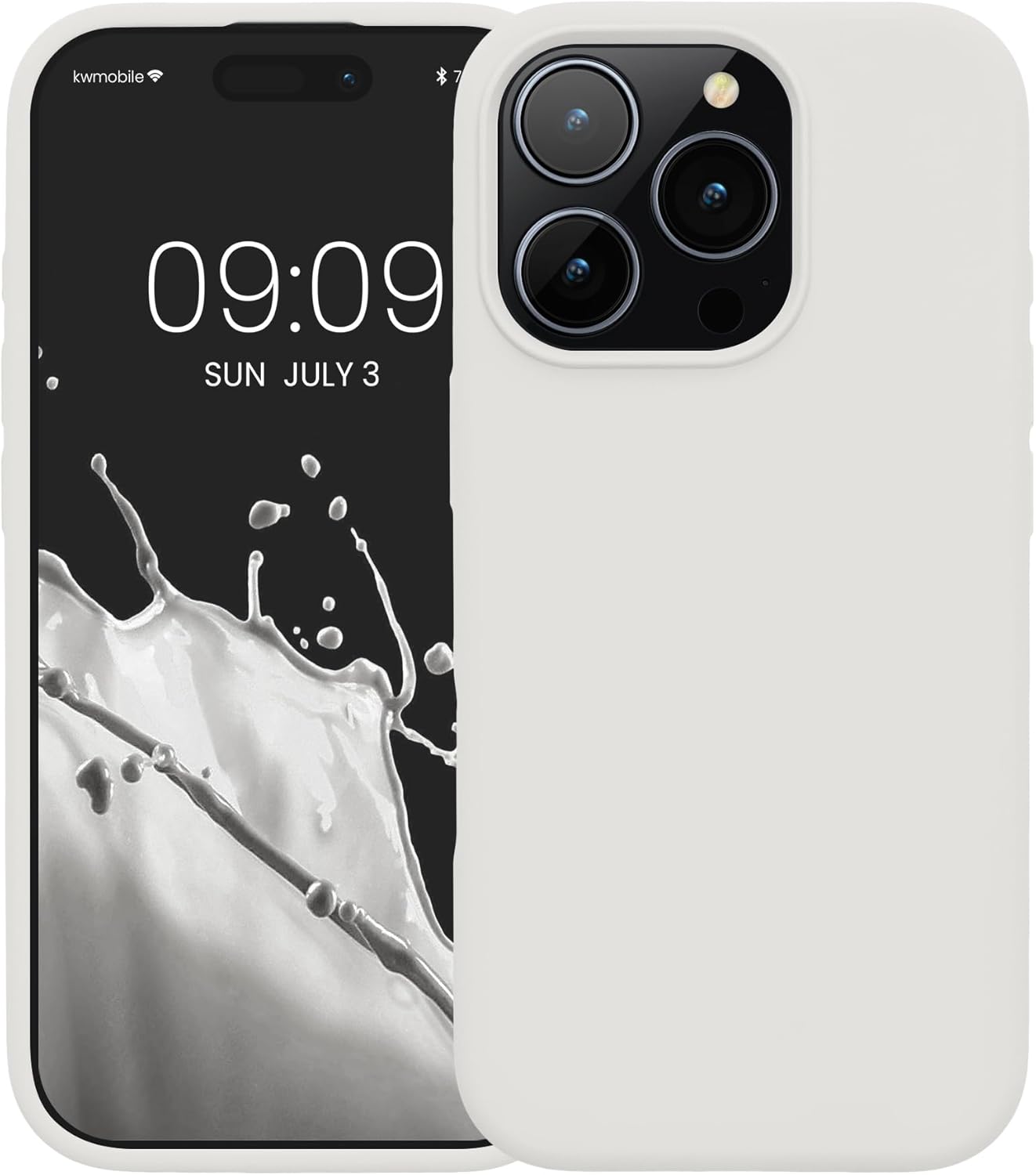 KW iPhone 16 Pro Θήκη Σιλικόνης Rubberized TPU - White
