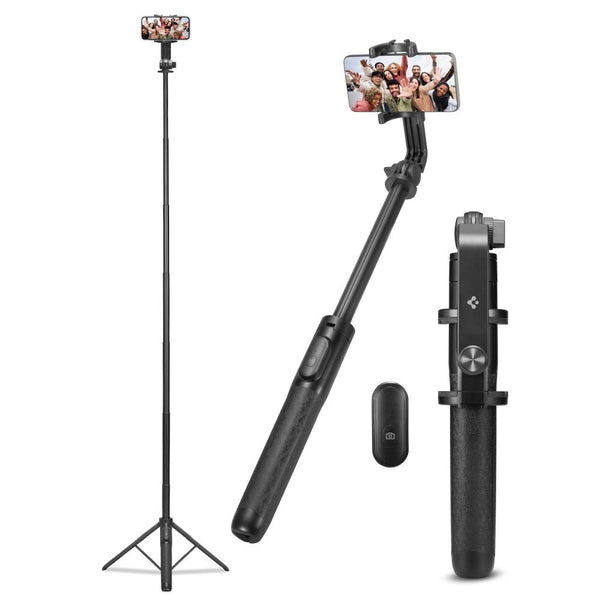 Spigen S560W Bluetooth Selfie Stick Τρίποδο με Τηλεχειριστήριο - Black