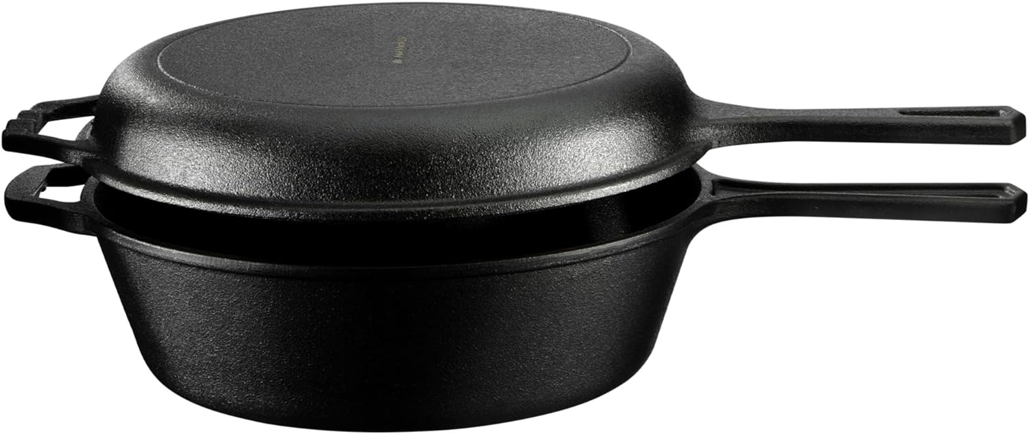 Navaris Μαντεμένιο Βαθύ Tηγάνι με Καπάκι / Τηγάνι - 3.4 L - Black - 61695.01