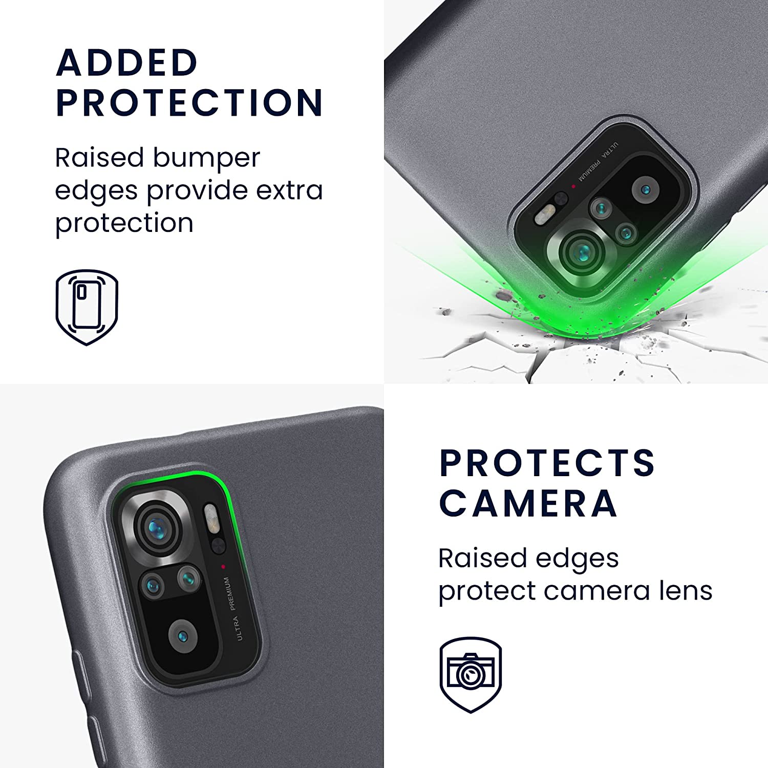 KW Xiaomi Redmi Note 10 / Note 10s / Poco M5s Θήκη Σιλικόνης TPU - Metallic Grey - 57280.232