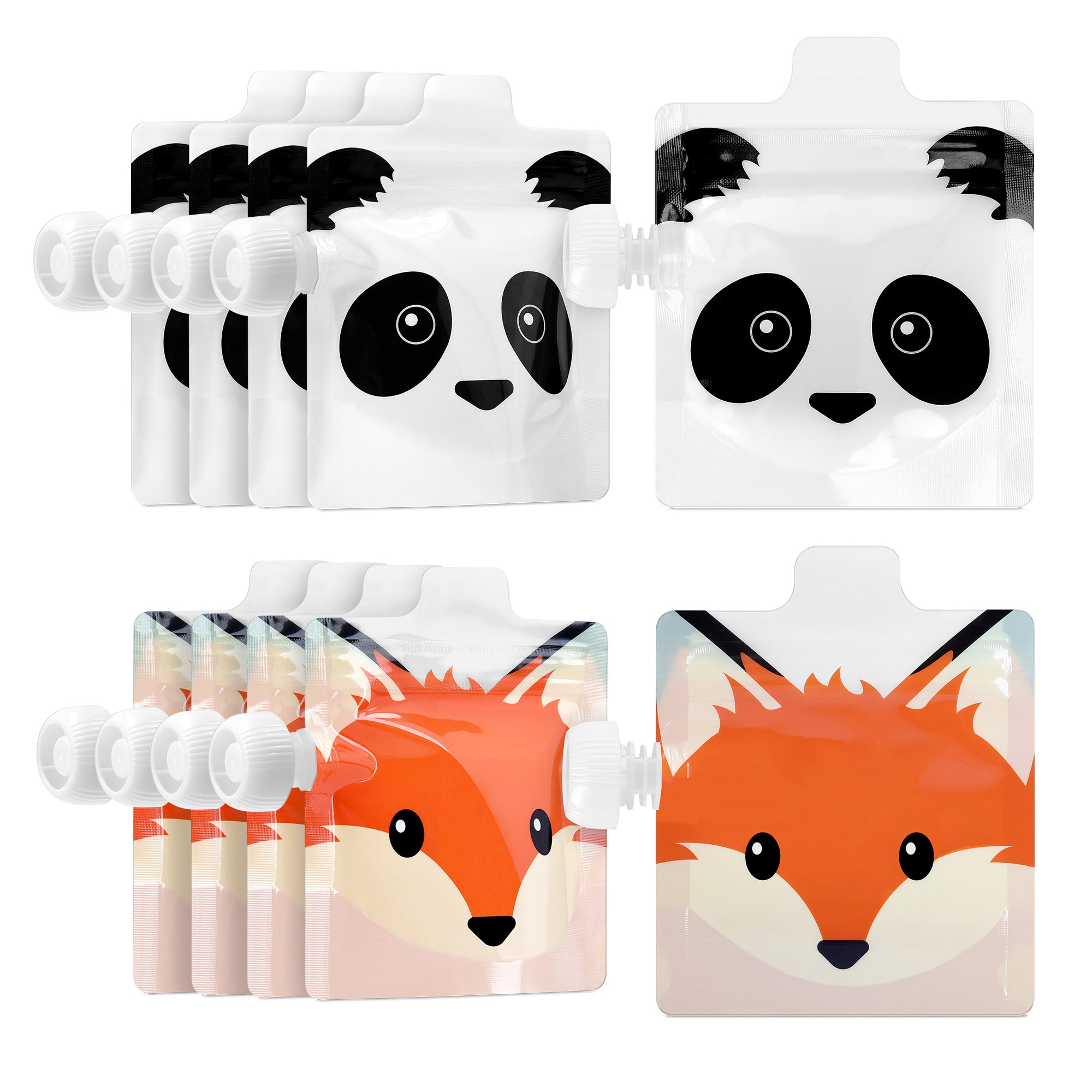 Navaris Επαναχρησιμοποιούμενα Σακουλάκια Φαγητού - White / Black / Orange - 51976.01