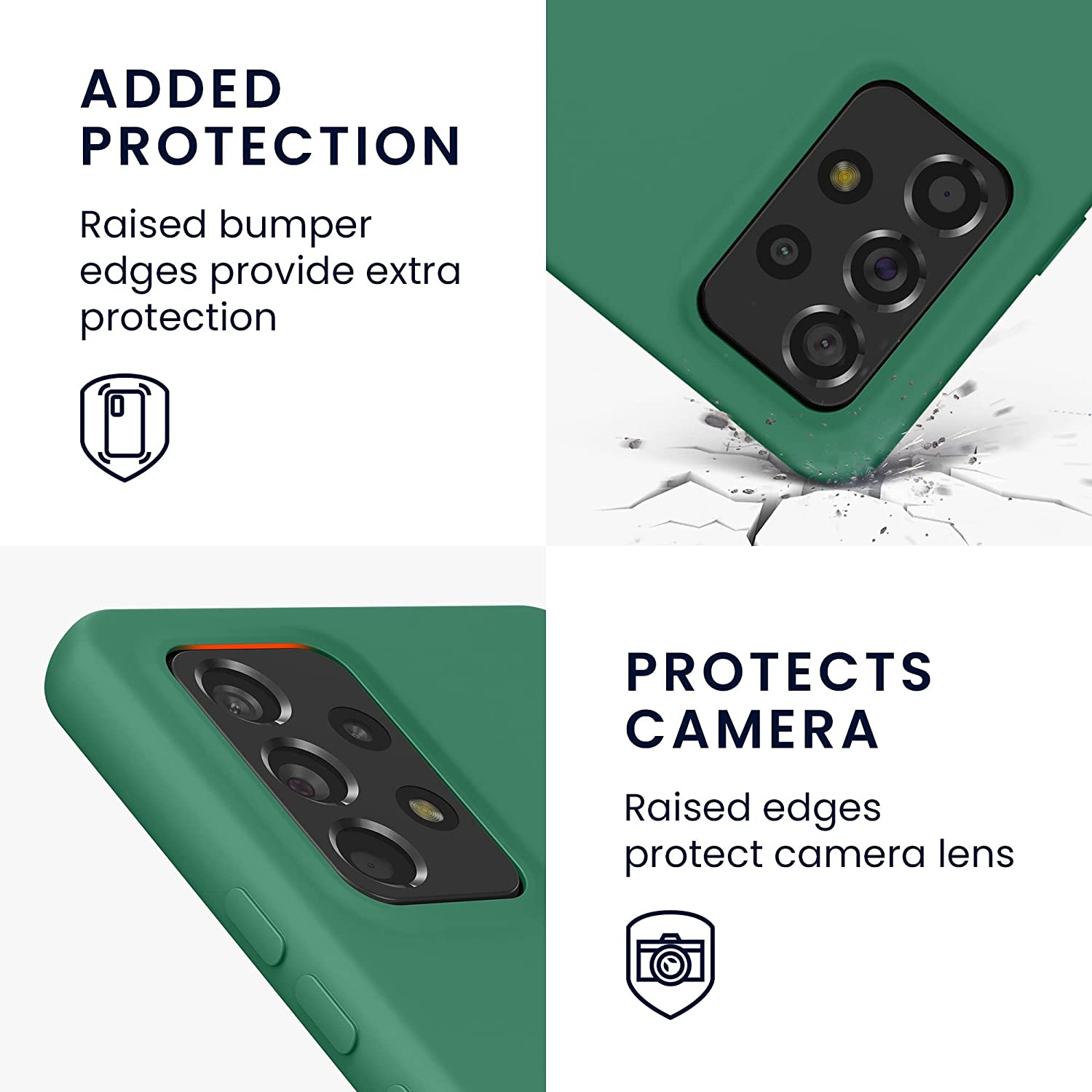 KW Samsung Galaxy A53 5G Θήκη Σιλικόνης Rubberized TPU - Pixie Green - 58051.227