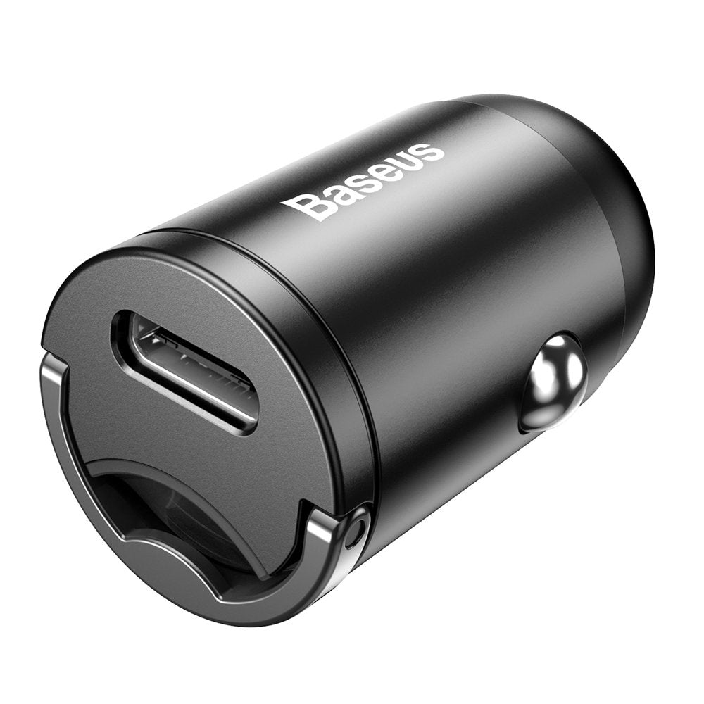 Baseus Tiny Star Mini Car Charger - Φορτιστής Αυτοκινήτου 30W με 1 Θύρα Type-C - Grey - VCHX-B0G