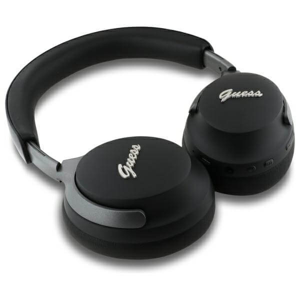 Guess Over-Ear Metal Script Logo - Ασύρματα Bluetooth Ακουστικά ANC - Black