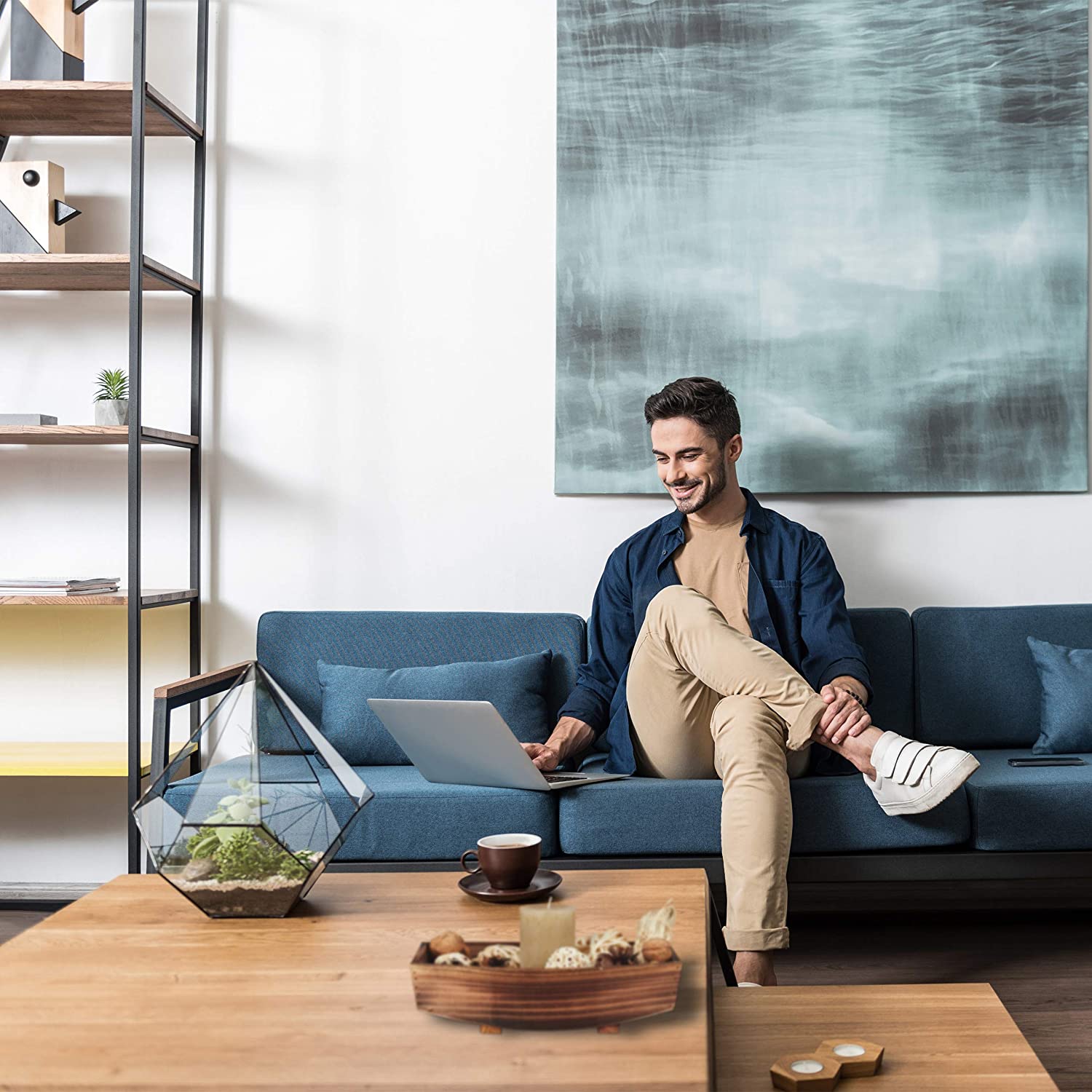 Relaxdays Σετ με 2 Ξύλινα Διακοσμητικά Κασπώ - Natural - 4052025344023