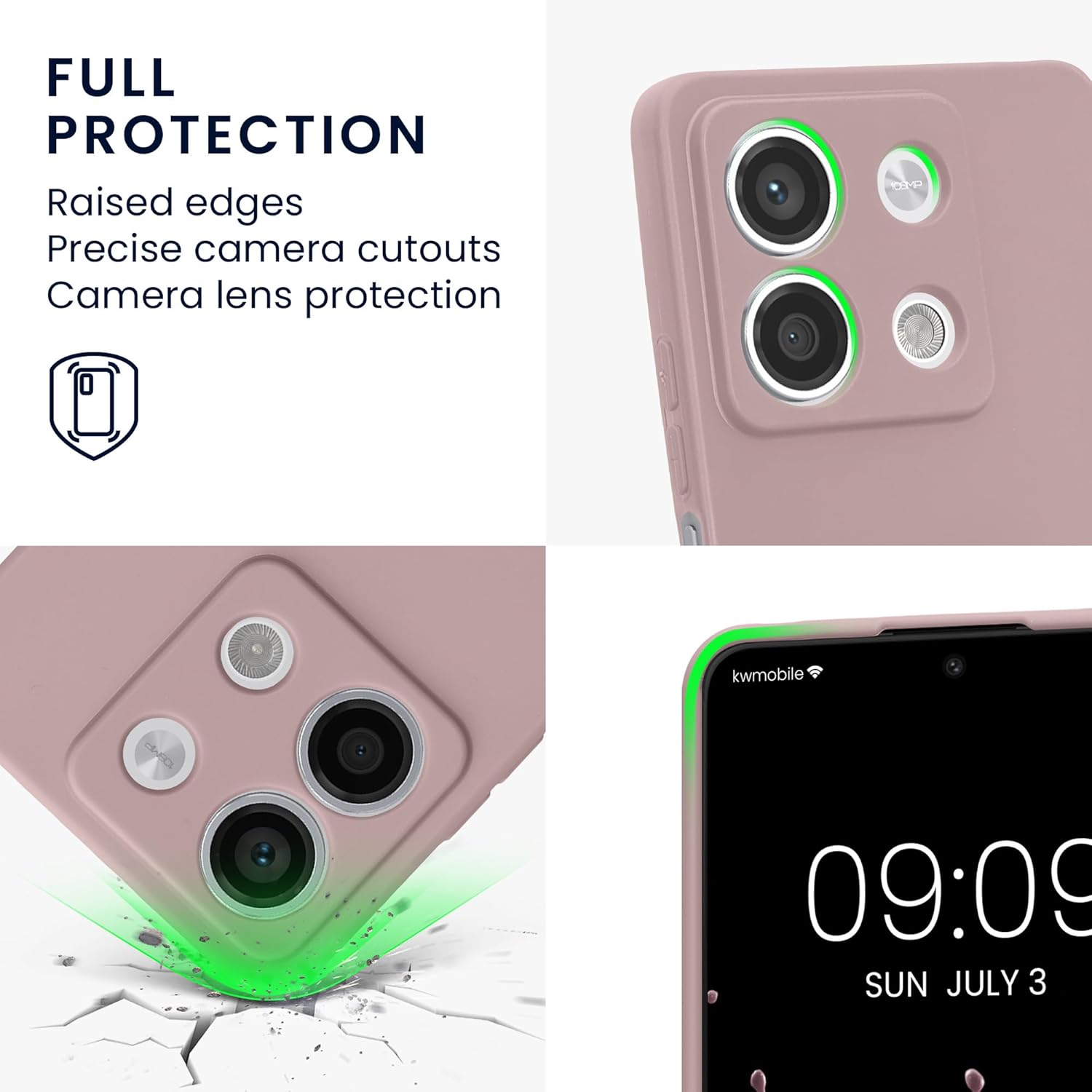 KW Xiaomi Redmi Note 13 5G Θήκη Σιλικόνης TPU - Nude Lilac