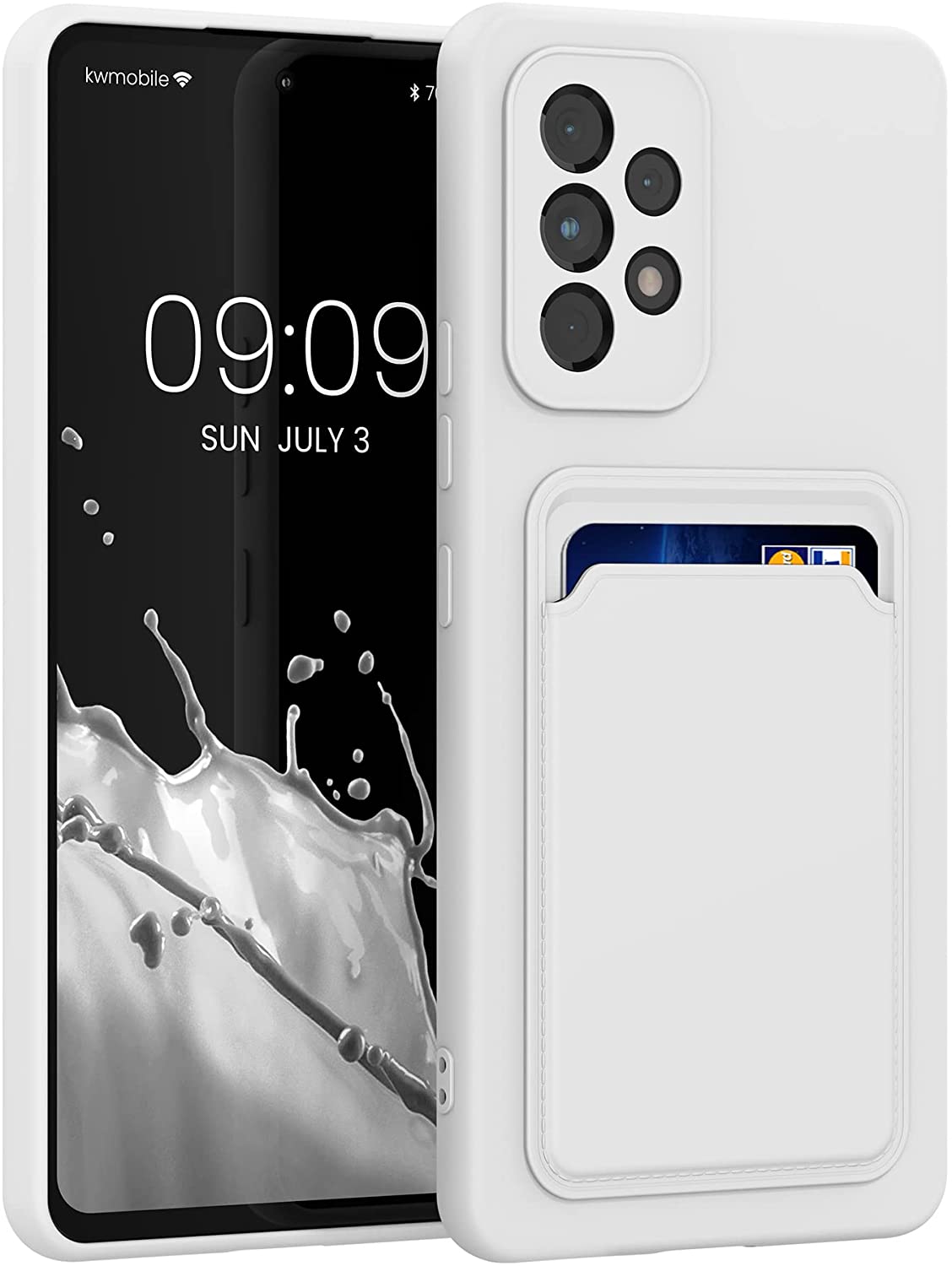 KW Samsung Galaxy A53 5G Θήκη Σιλικόνης TPU με Υποδοχή για Κάρτα - White - 58146.02
