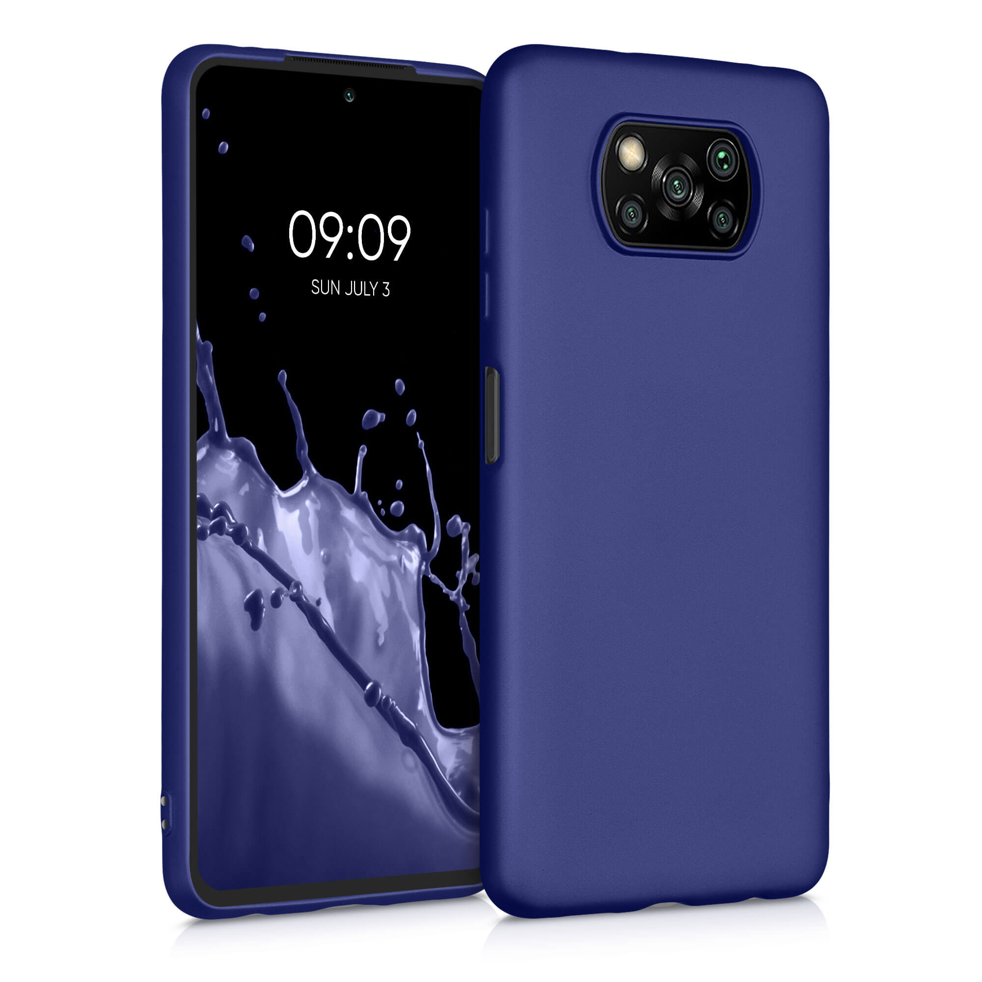 KW Xiaomi Poco X3 NFC / X3 Pro Θήκη Σιλικόνης TPU - Metallic Dark Blue - 53483.99