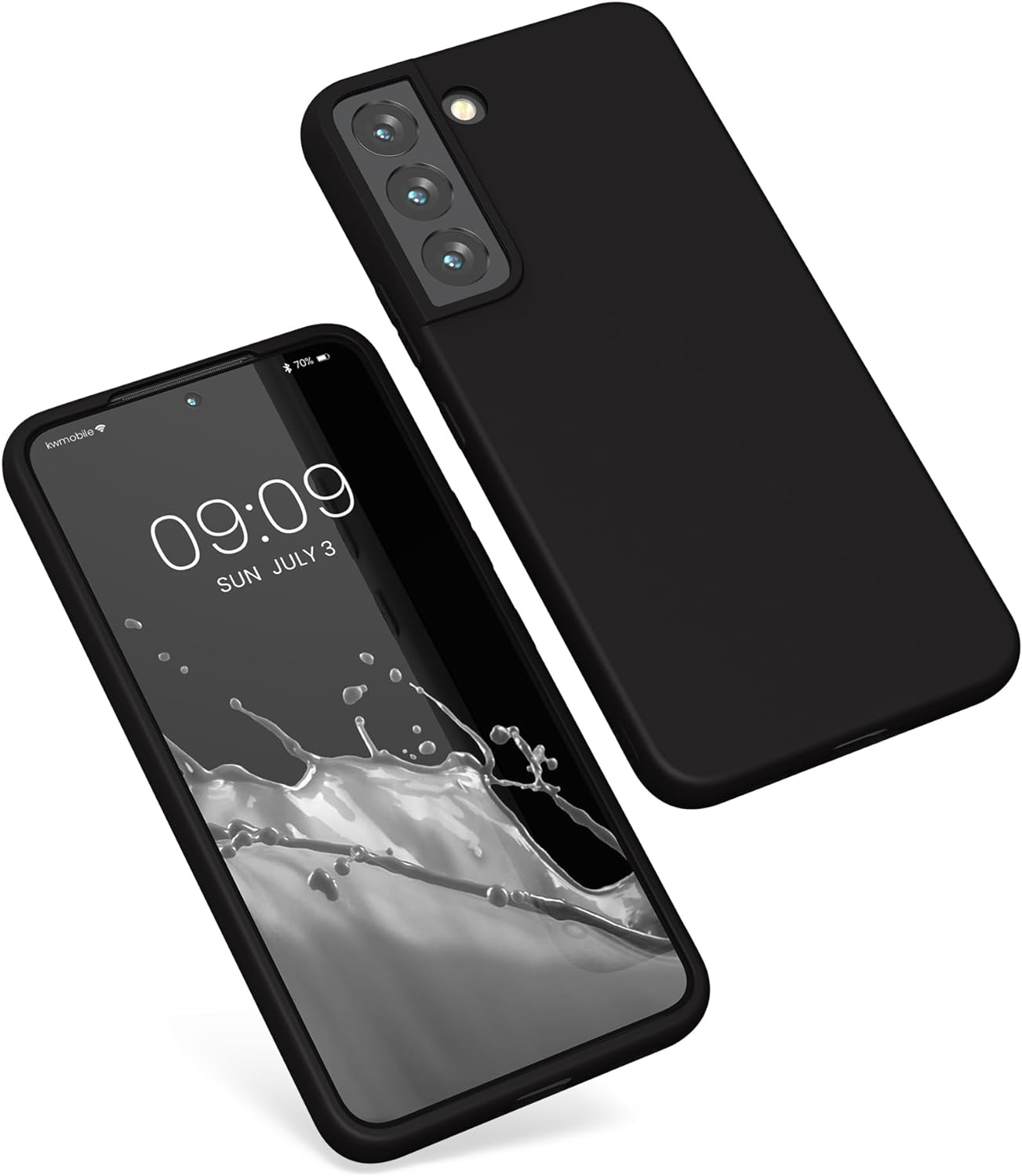 KW Samsung Galaxy S22 Θήκη Σιλικόνης TPU - Matte Black - 56758.47