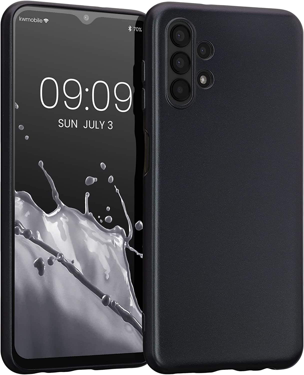 KW Samsung Galaxy A13 4G Θήκη Σιλικόνης TPU - Metallic Blackberry - 58021.115