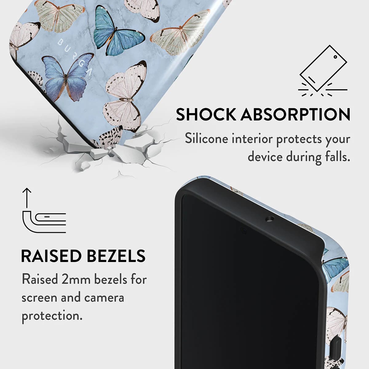 Burga Samsung Galaxy S22 Plus Fashion Tough Σκληρή Θήκη - Give Me Butterflies