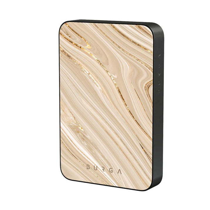 Burga Μαγνητικό Ασύρματο MagSafe PowerBank 5000mAh με Καλώδιο Type-C to Type-C - Gunmetal - Full Glam