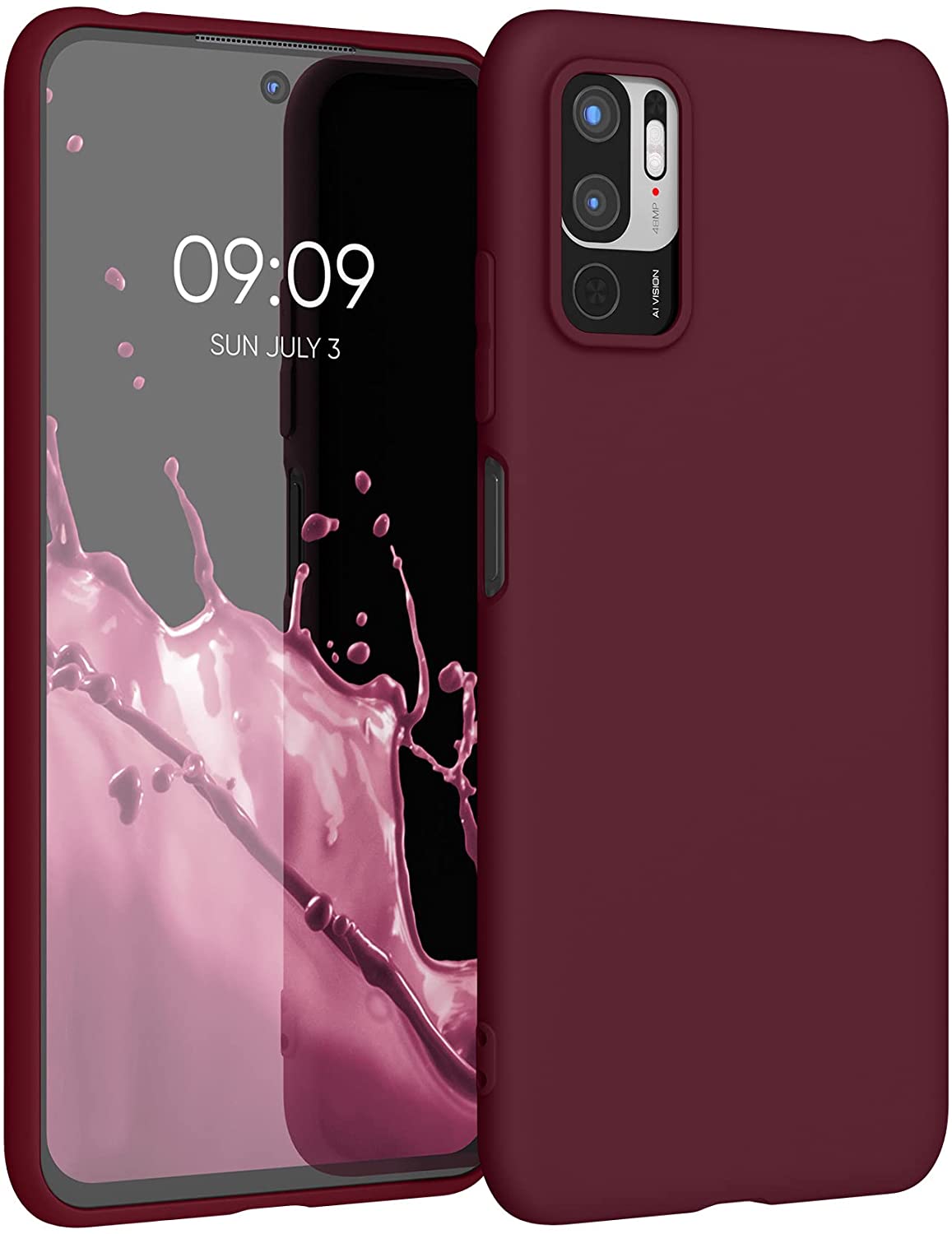 KW Xiaomi Redmi Note 10 5G Θήκη Σιλικόνης TPU - Bordeaux Purple - 54947.187