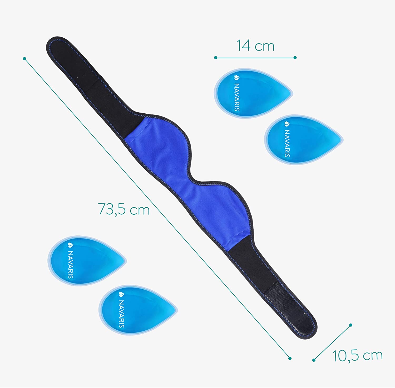 Navaris Κομπρέσα Gel Με 2 Χρήσεις - Θερμοφόρα ή Παγοκύστη - Ενάντια Στις Ημικρανίες ή Τον Πονόδοντο - 52358.01