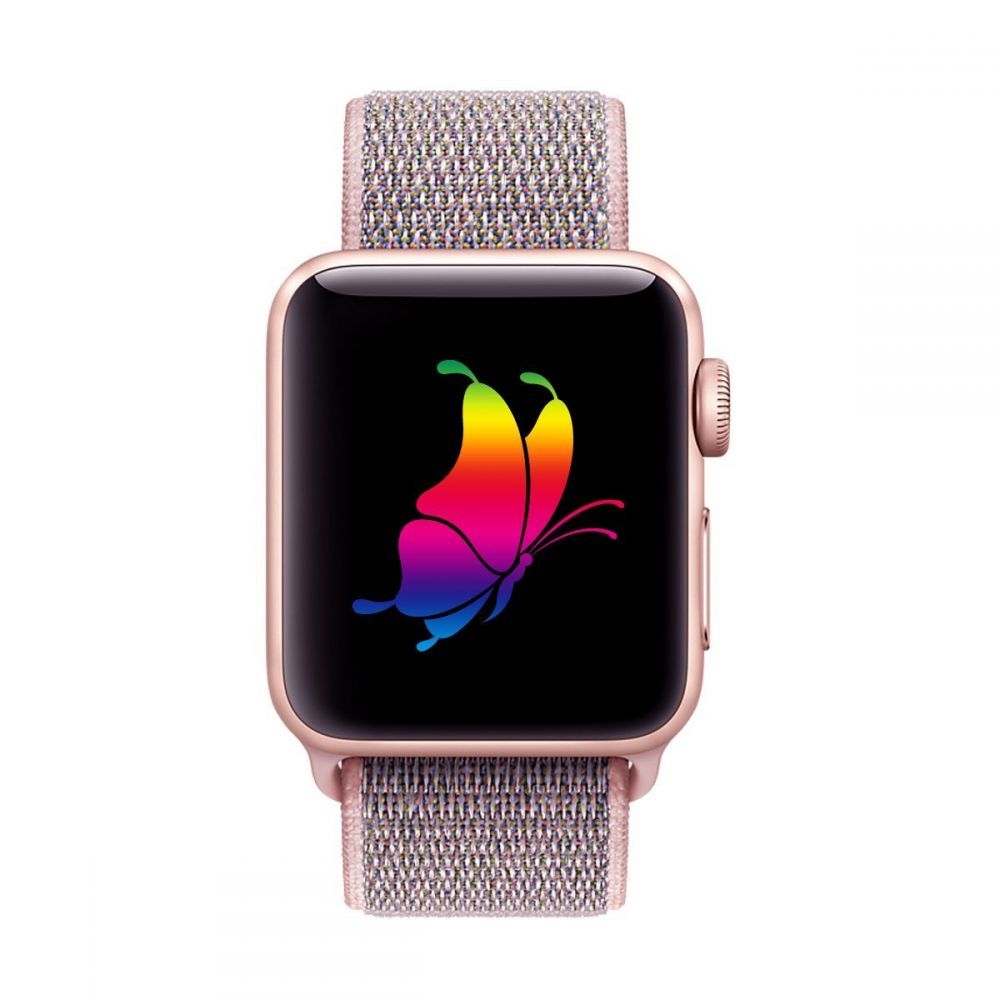 Tech-Protect Λουράκι Apple Watch 8/9/10/11 - SE (1/2/3) - 40/41/42mm Nylon - Pink Sand