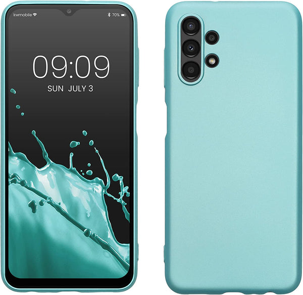 KW Samsung Galaxy A13 4G Θήκη Σιλικόνης TPU - Metallic Mint Green - 57956.231