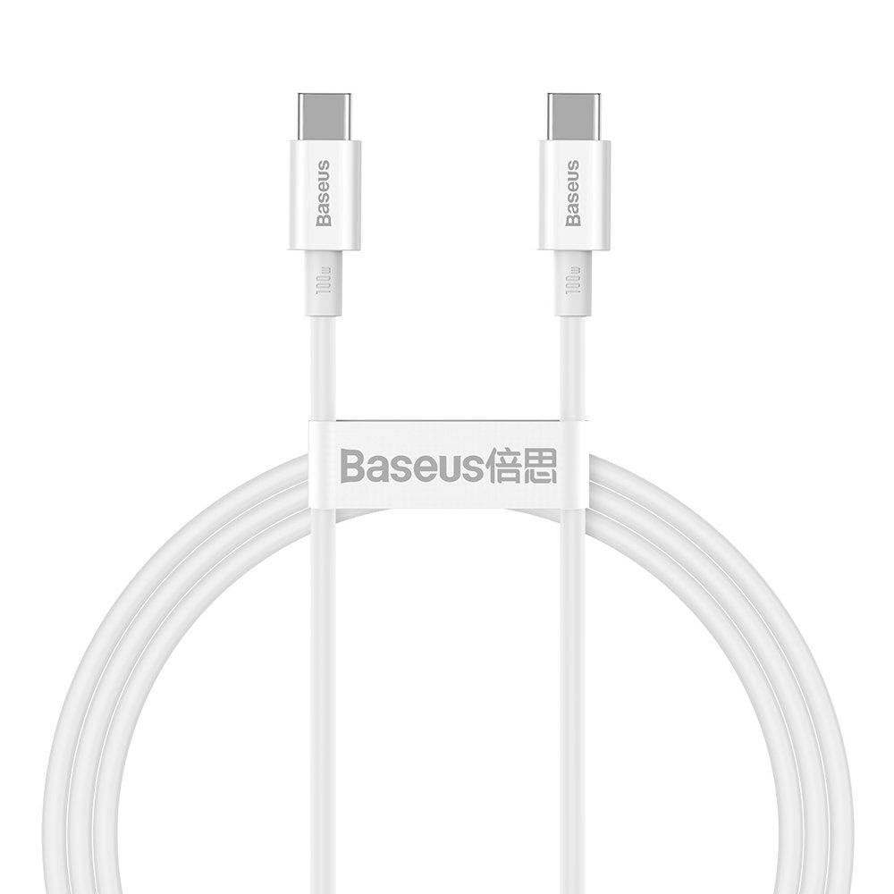 Baseus Superior Cable Type-C 5A PD 100W - Καλώδιο Γρήγορης Φόρτισης Type-C to Type-C 1M - White - CATYS-B02