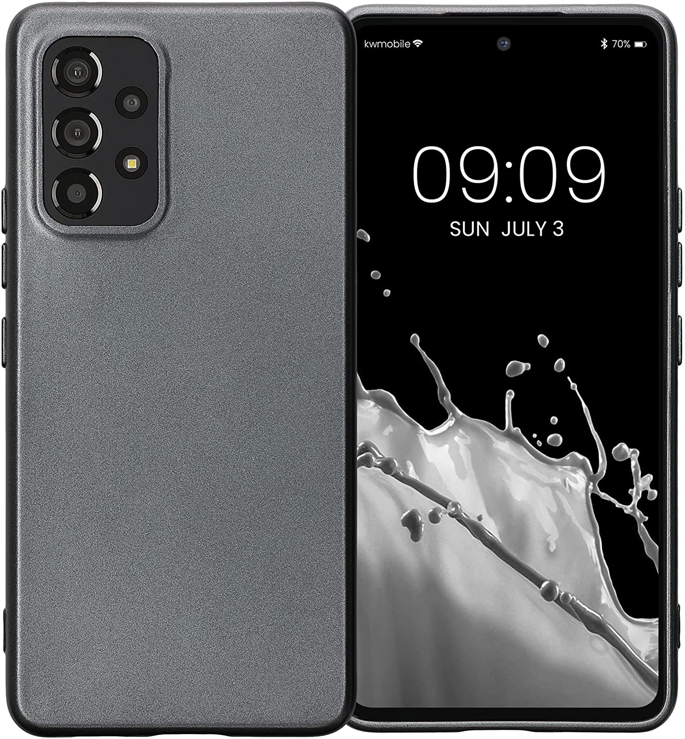 KW Samsung Galaxy A53 5G Θήκη Σιλικόνης TPU - Metallic Grey - 58019.232