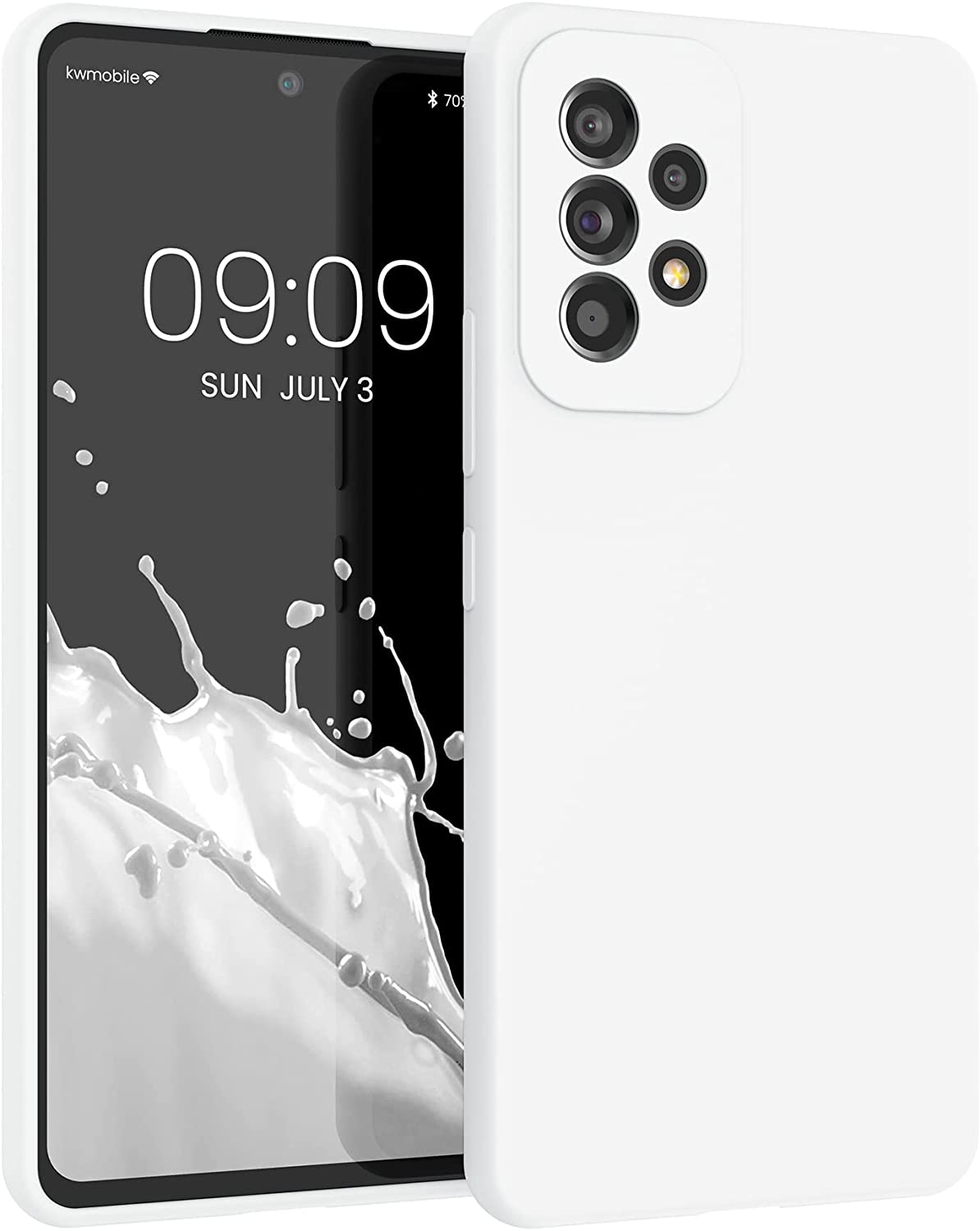 KW Samsung Galaxy A53 5G Θήκη Σιλικόνης Rubber TPU - Matte White - 57835.48