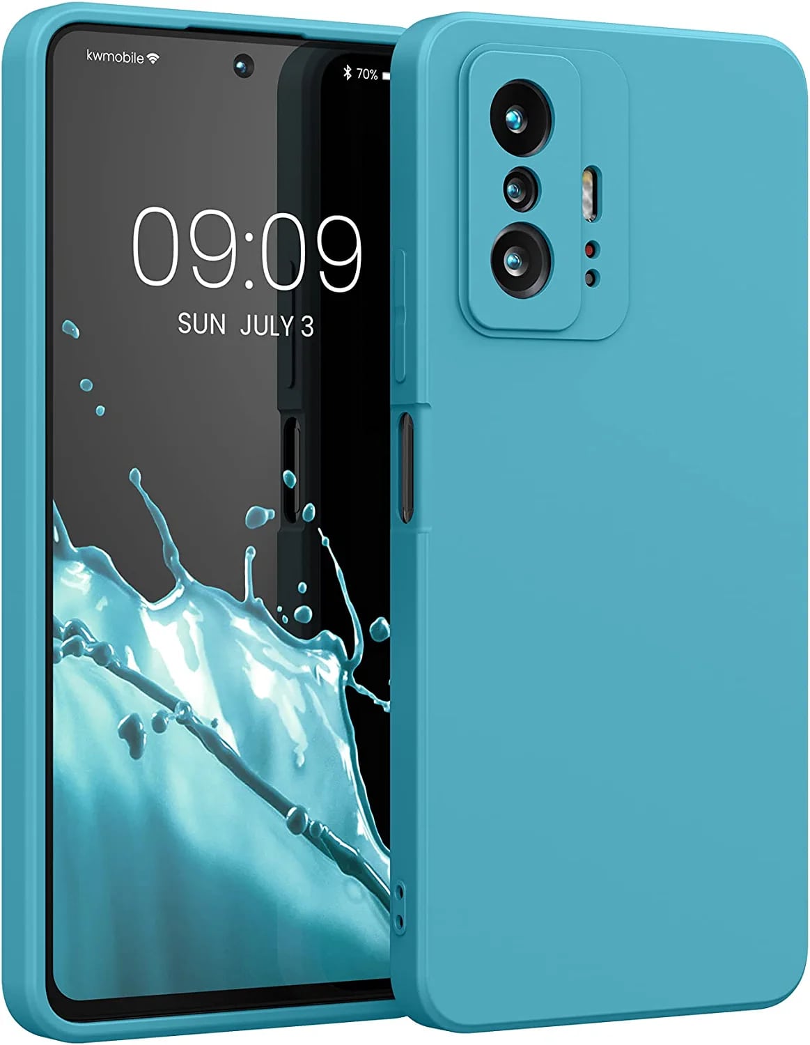 KW Xiaomi 11T / 11T Pro Θήκη Σιλικόνης Rubberized TPU - Sea Blue - 56573.223