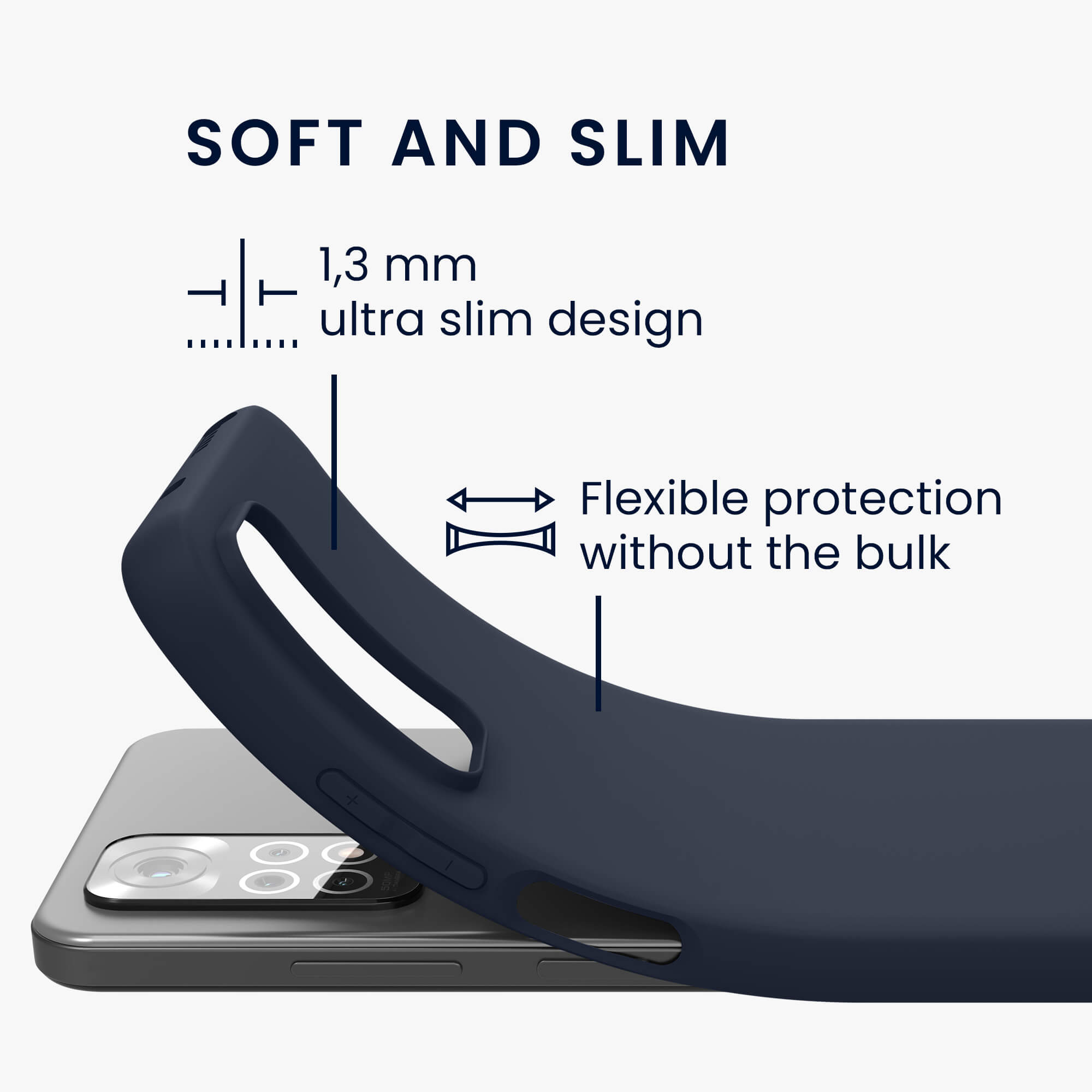 KW Xiaomi Redmi Note 11 / Redmi Note 11S Θήκη Σιλικόνης TPU - Blueberry Blue - 57368.186