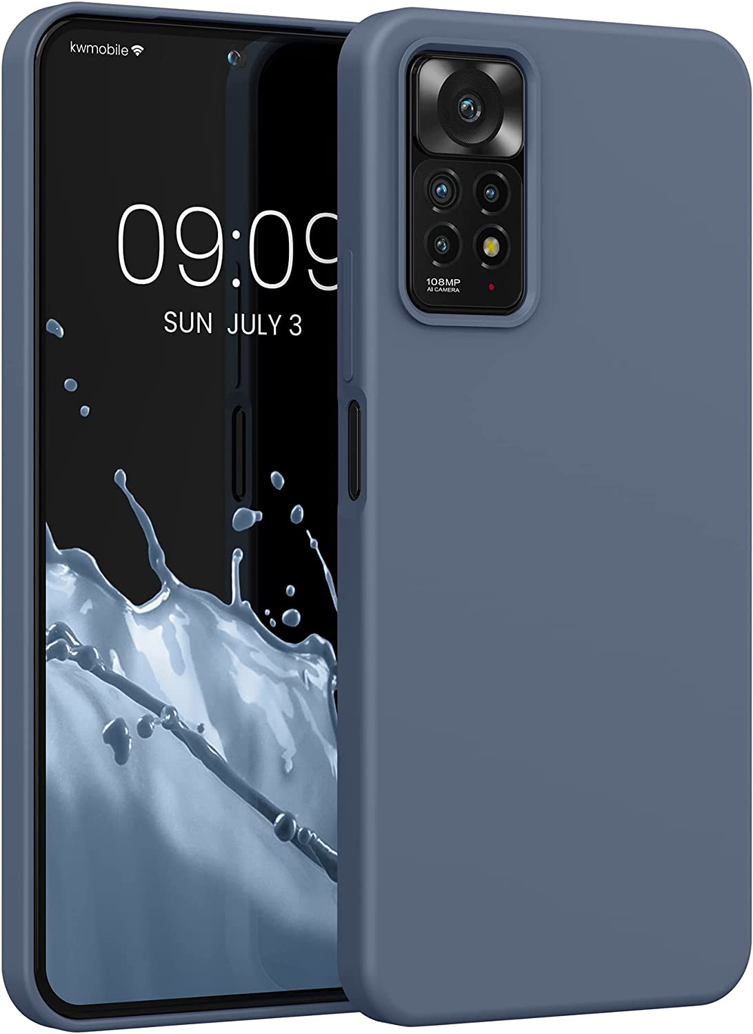 KW Xiaomi Redmi Note 11 Pro / Note 11 Pro 5G Θήκη Σιλικόνης Rubberized TPU - Blue Grey - 57373.12