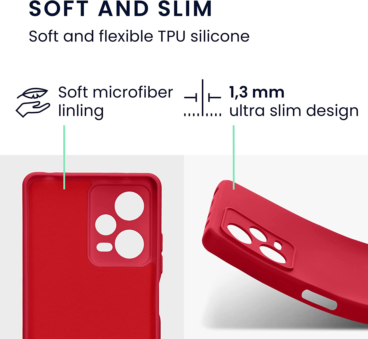 KW Xiaomi Redmi Note 12 Pro Θήκη Σιλικόνης Rubberized TPU - Sweet Cherry - 60733.229