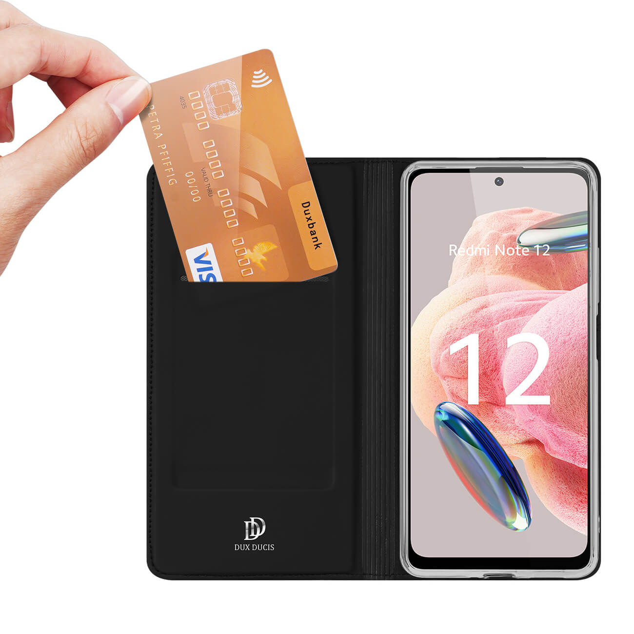 Dux Ducis Xiaomi Redmi Note 12 4G Flip Stand Θήκη Βιβλίο - Black