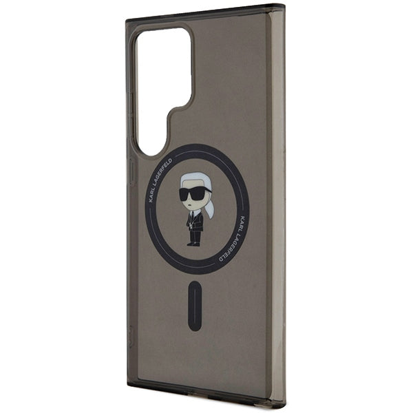 Karl Lagerfeld Samsung Galaxy S24 Ultra - IML Ikonik - Magsafe Σκληρή Θήκη με Πλαίσιο Σιλικόνης - Black - KLHMS24LHFCKNOK