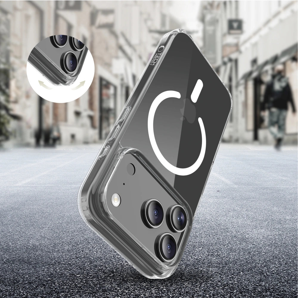 Tech-Protect iPhone 17 Pro Max - Flexair Hybrid MagSafe - Σκληρή Θήκη με Πλαίσιο Σιλικόνης και MagSafe - Διάφανη