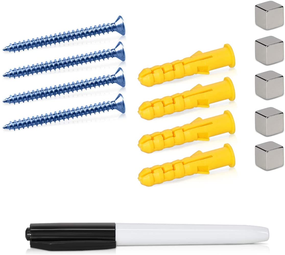 Navaris Μαγνητικός Γυάλινος Πίνακας - 60 x 40cm - Design Black Marble - 45724.06