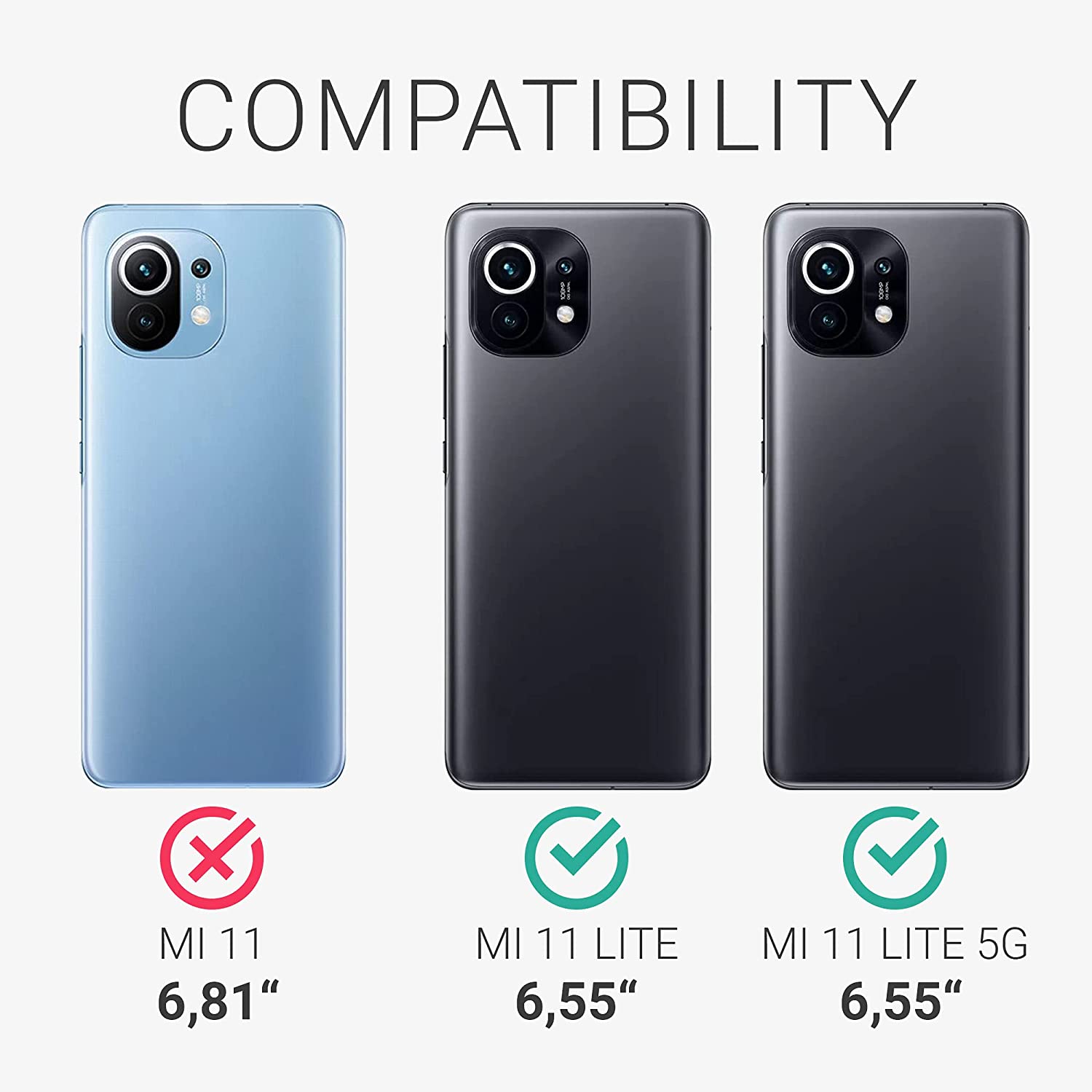 KW Xiaomi Mi 11 Lite / Mi 11 Lite 5G Θήκη Σιλικόνης TPU - Mint Green Matte - 54726.50