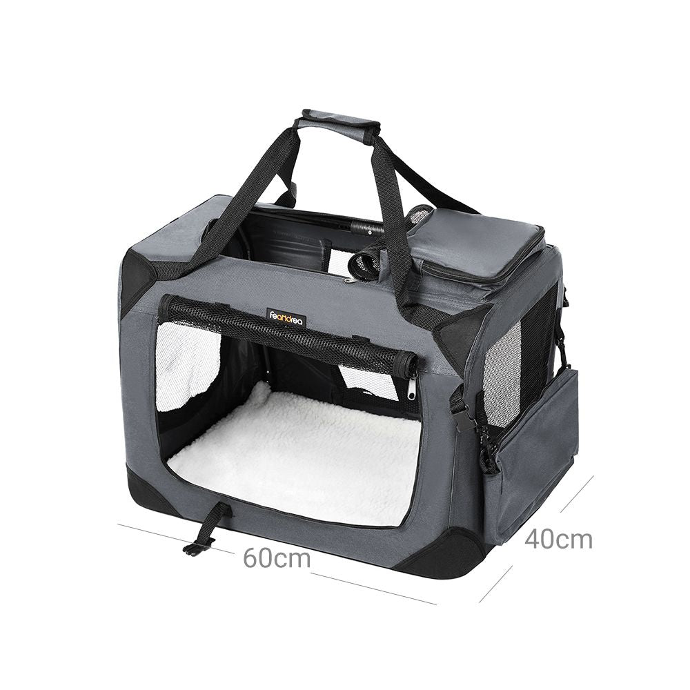 Feandrea Τσάντα Μεταφοράς για Κατοικίδια Ζώα - 60 x 40 x 40 cm - Grey - PDC60GY