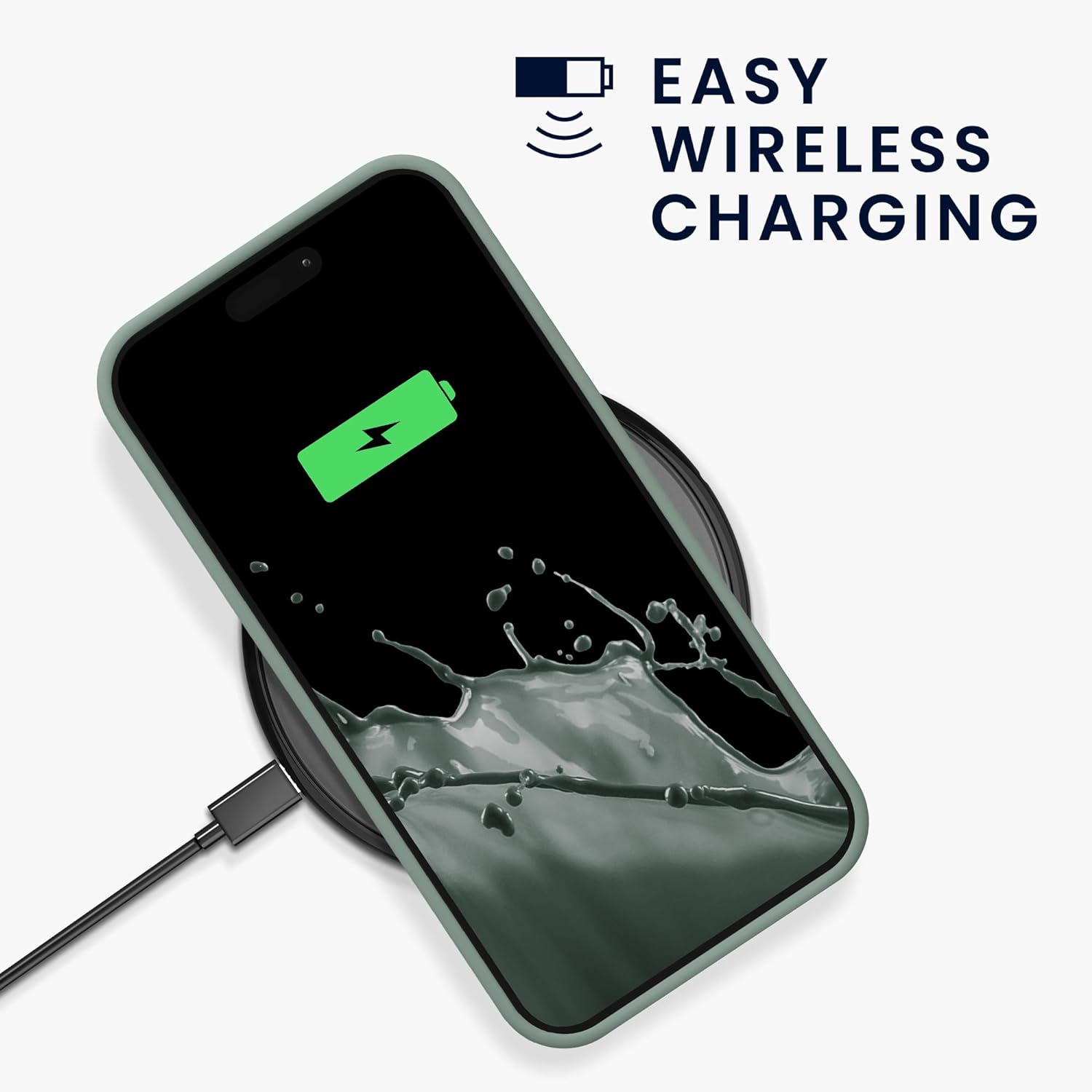 KW iPhone 14 Pro Max Θήκη Σιλικόνης Rubberized TPU - Rainwashed Green