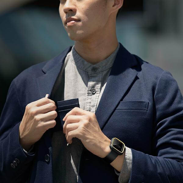 Uniq Θήκη Apple Watch 4 / 5 / 6 / 7 / 8 / 9 / SE / SE 2 - 44 / 45 mm Moduo με 2 Εναλλάξιμα Πλαίσια - Black / Mustard