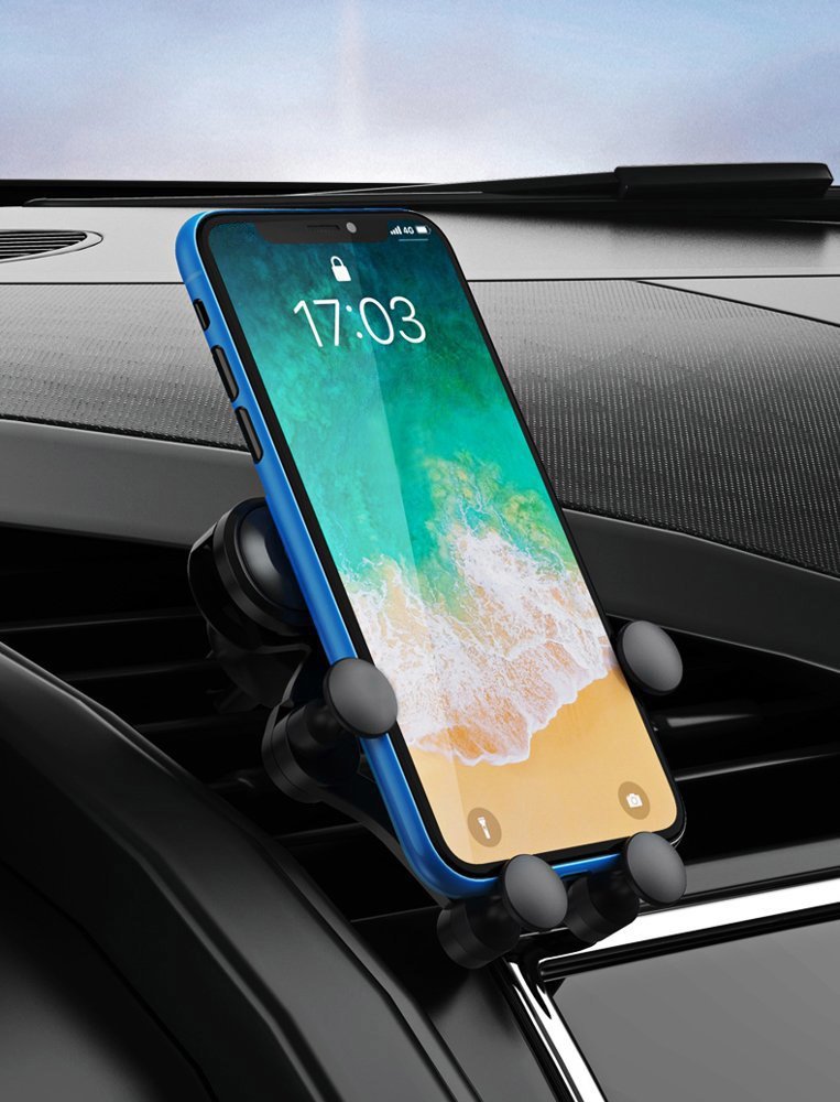 Wozinsky WCH-01 Gravity Air Vent Mobile Holder - Universal Βάση Αυτοκινήτου Αεραγωγού - Black