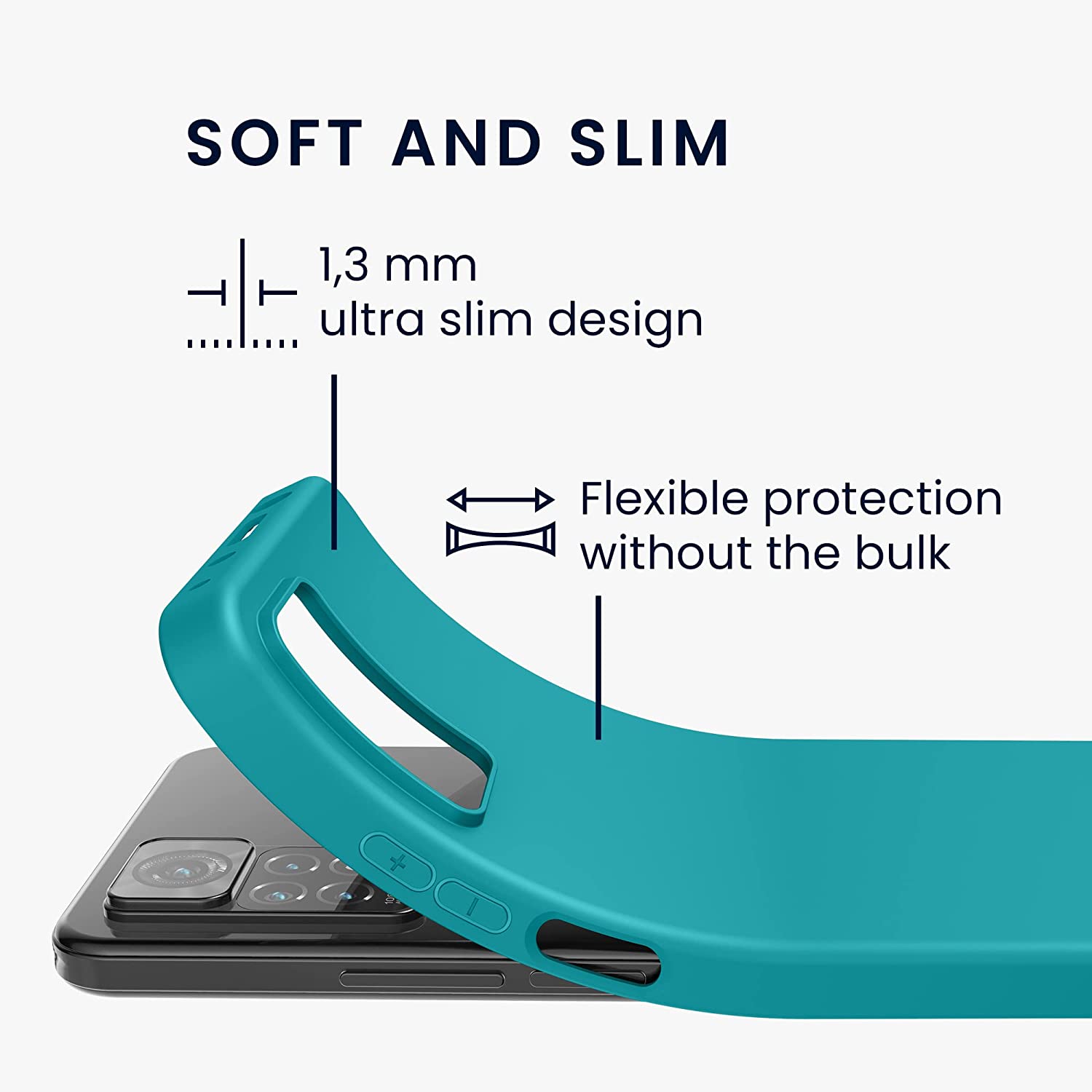 KW Xiaomi Redmi Note 11 Pro / Note 11 Pro 5G Θήκη Σιλικόνης TPU - Matte Petrol - 57369.57