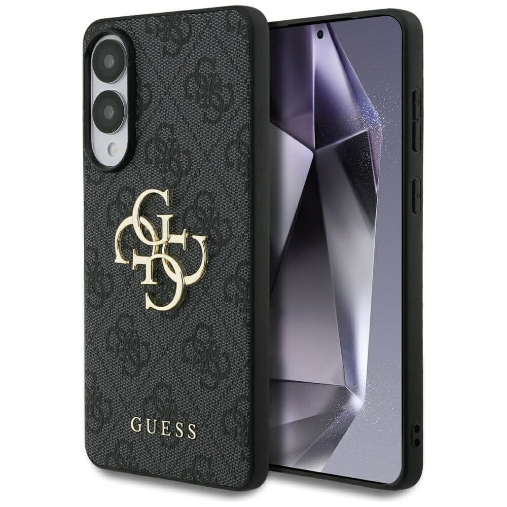 Guess Samsung Galaxy S25 Edge - Big 4G Logo Classic Logo - Σκληρή Θήκη με Επένδυση από Οικολογικό Δέρμα - Black - GUHCS25E4GMGGR