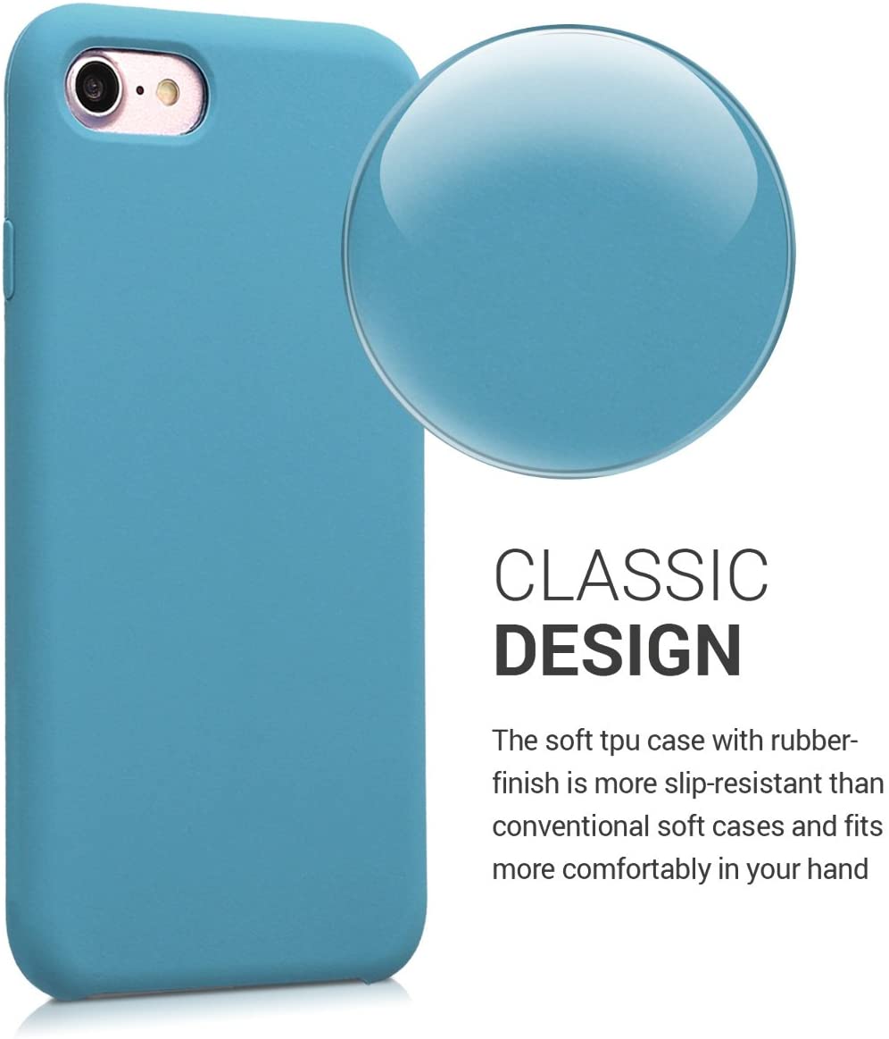 KW iPhone SE 2022 / SE 2020 / 7 / 8 Θήκη Σιλικόνης Rubber TPU - Azure Blue - 40225.113