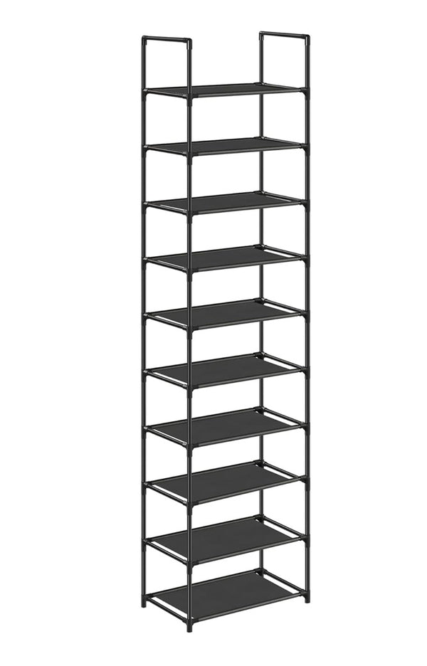 Songmics Μεταλλική Παπουτσοθήκη με 10 Ράφια - Black - LSH010B02