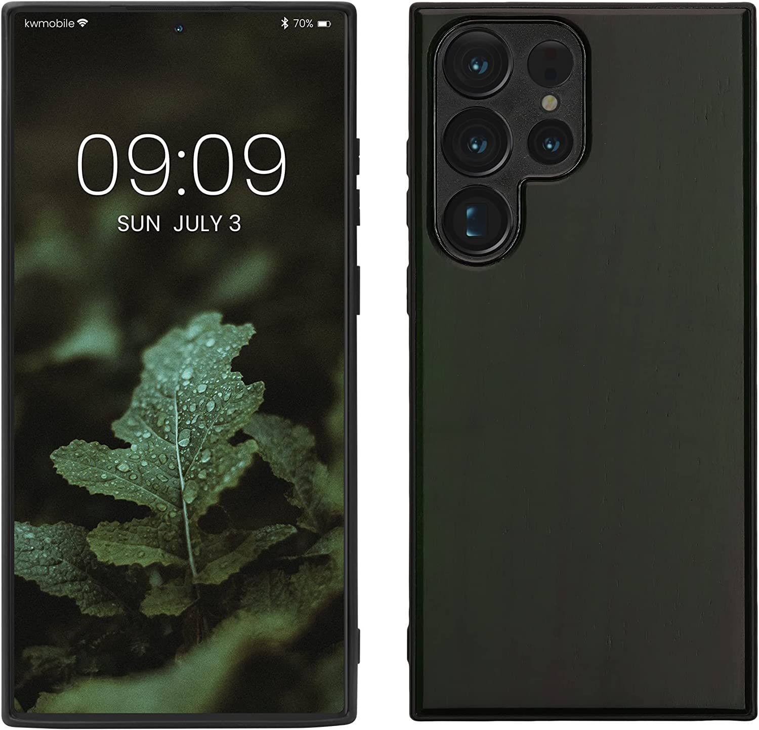 KW Samsung Galaxy S23 Ultra Θήκη από Φυσικό Ξύλο - Dark Green - 60296.80