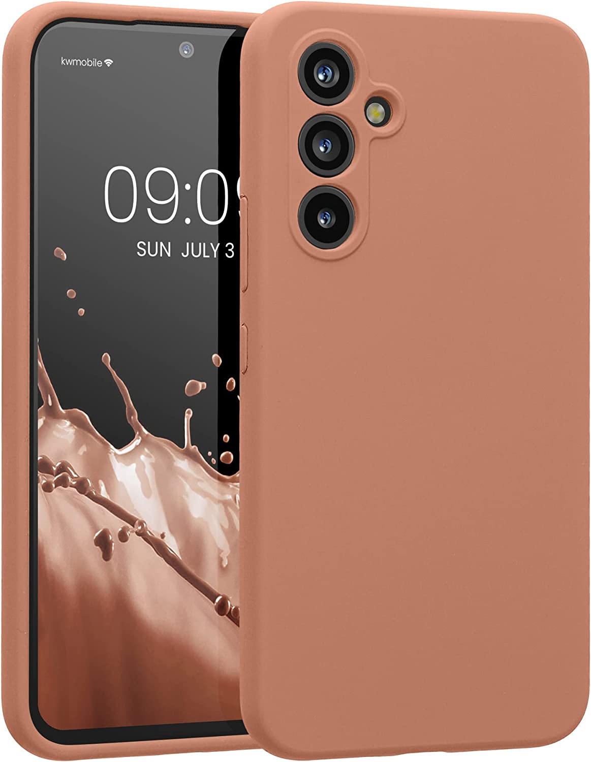 KW Samsung Galaxy A54 5G Θήκη Σιλικόνης Rubberized TPU - Orange Clay - 60795.237