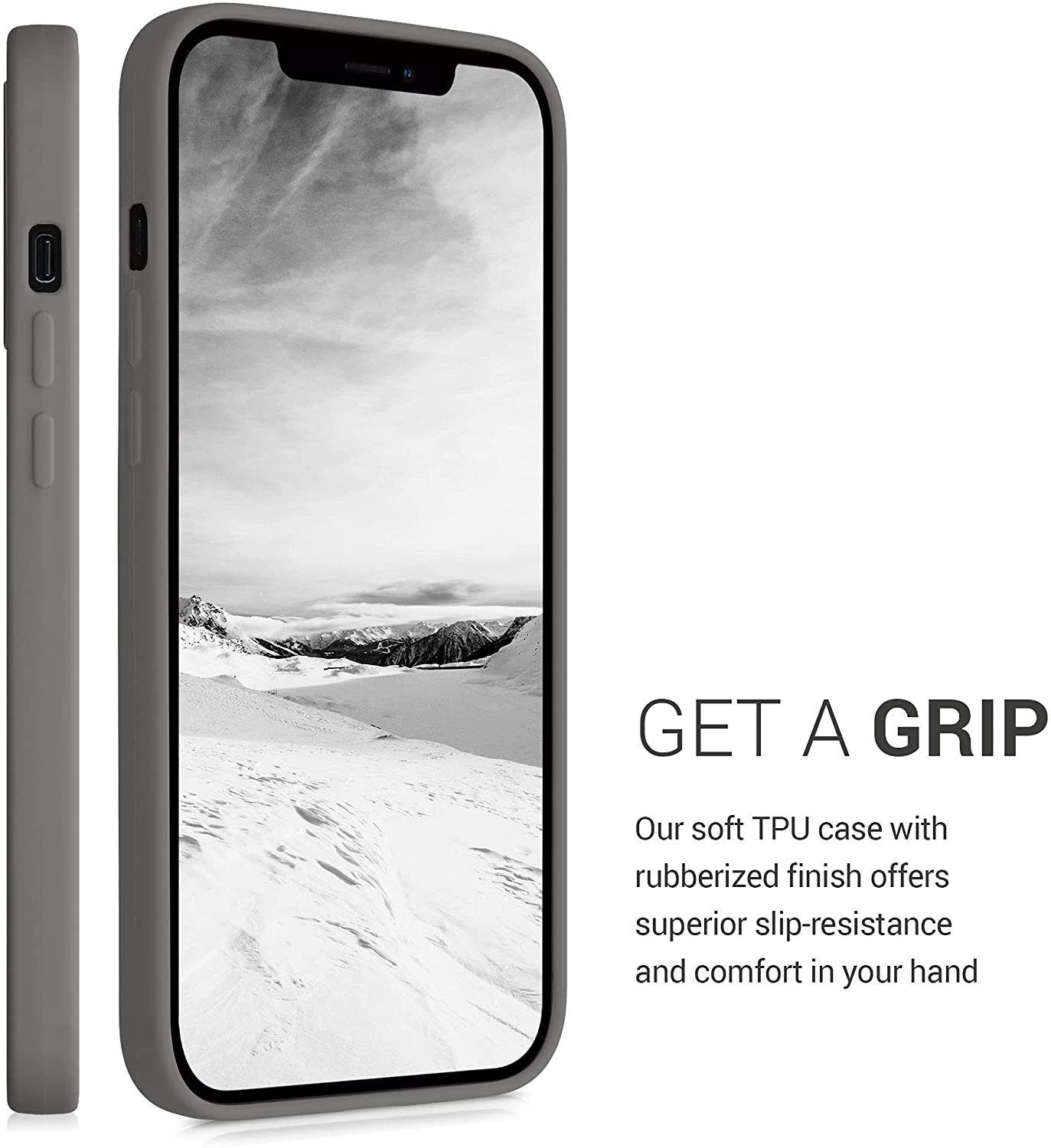 KW iPhone 12 Pro Max Θήκη Σιλικόνης TPU - Titanium Grey - 54514.155