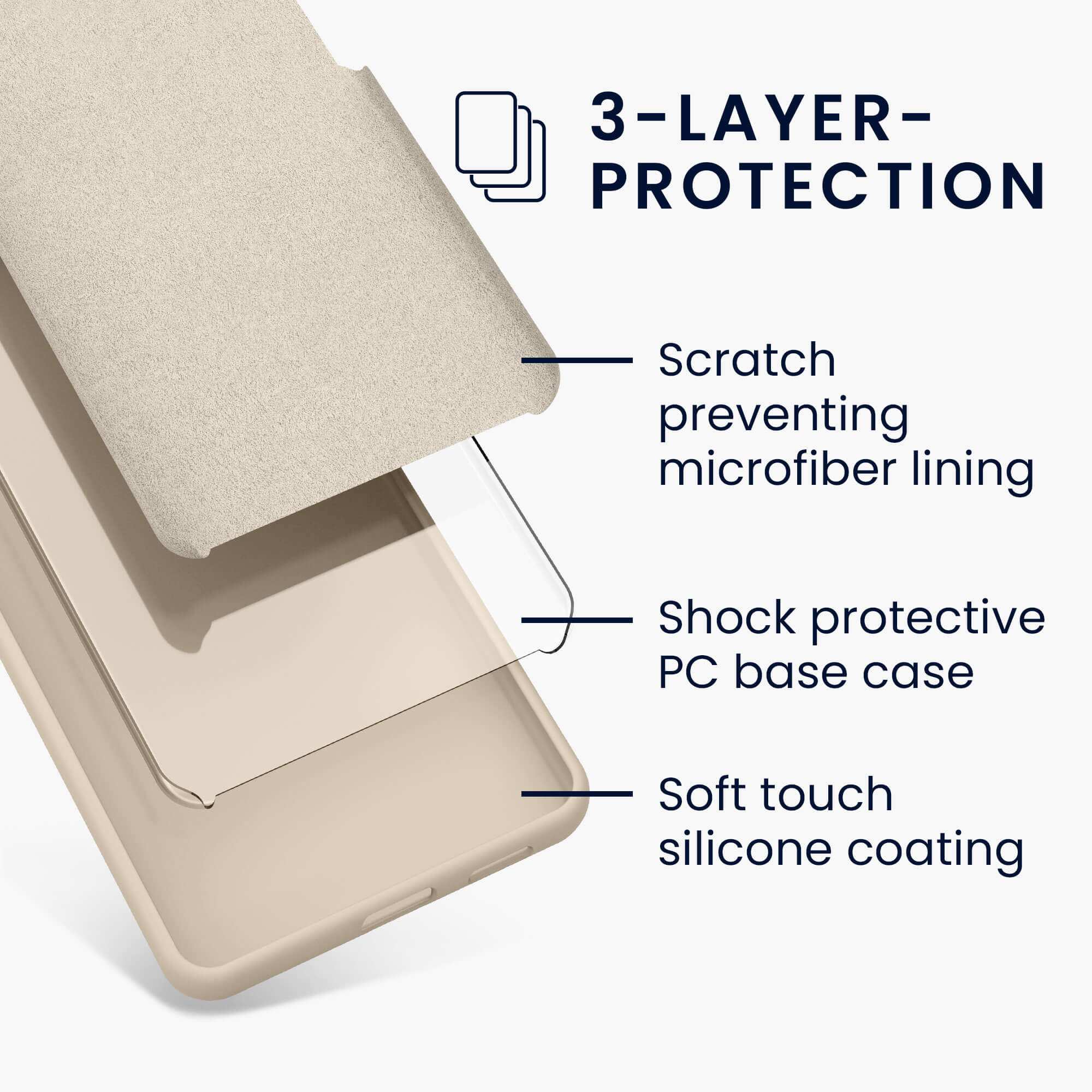 KW Samsung Galaxy A15 4G / A15 5G Θήκη Σιλικόνης Rubberized TPU - Matte Cream